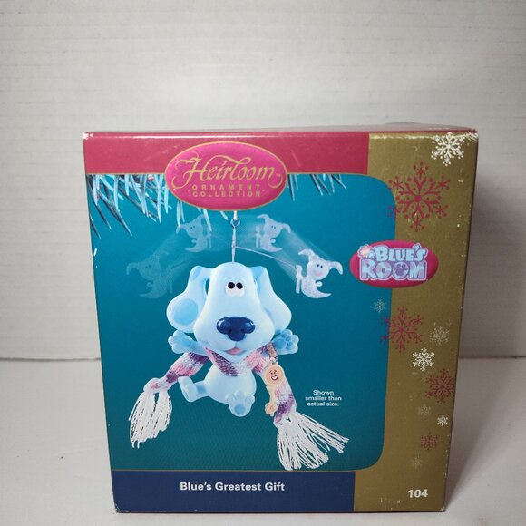 Other - CARLTON CARDS HEIRLOOM ORNAMENT BLUE'S ROOM GREATEST GIFT CLUES #104 NEW OPEN BX